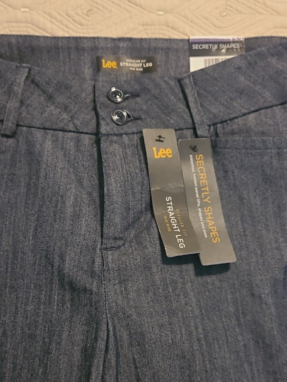 Lee Women's Indigo Straight Leg Jeans Size 8 - Picture 4 of 5